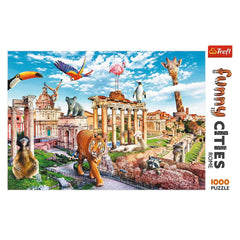 Trefl - 1000 Piece Puzzle - Funny Cities Wild Rome - Puzzles Age +14 - TRF10600