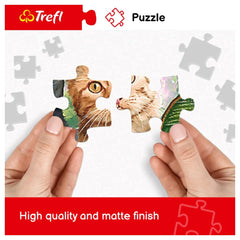 Trefl - 1000 Piece Puzzle - Neon Color Line Super Cats - Puzzles Age +14 - TRF10581