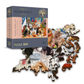 Trefl - 1000 Piece Puzzle - Woodcraft Dog Friendship - Puzzles Age +14 - TRF20149