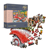 Trefl - 1000 Piece Puzzle - Woodcraft Santa's Little Helpers - Puzzles Age +14 - TRF20170