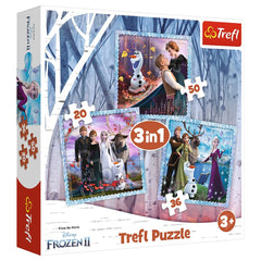 Trefl - 3 Puzzles in 1 - Frozen II - Puzzles Age +3 - TRF34853