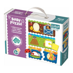 Trefl - 4 Puzzles in 1 Shaped - Baby Classic Interlocking Shapes - Puzzles Age +1 - TRF36078