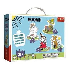 Trefl - 4 Puzzles in 1 Shaped Puzzle - Baby Puzzle Happy Moomins - Puzzles Age +2 - TRF36094