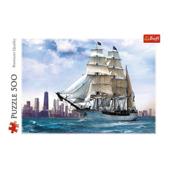 Trefl - 500 Piece Puzzle - Sailing Against Chicago - Puzzles Age +10 - TRF37120