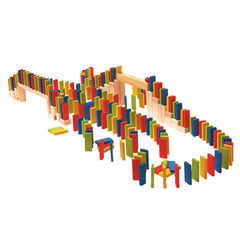 Woodiland - Rally de Dominó de Madera Gigante de 200 Piezas - Equipamiento de Juego al Aire Libre