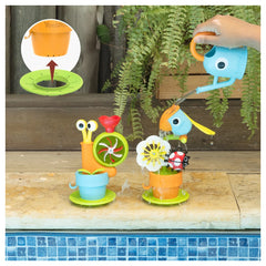 Yookidoo - Pour 'N' Grow Spinning Garden - Juguetes de Baño - 18 Meses+ - YKD40240