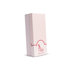 Pink checkered box with "Así colección" logo in red, featuring a white and pink scalloped design.