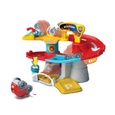 Baby-Clementoni - Estación de Bomberos - Conjuntos de Juguetes de Coche de Carreras y Pista