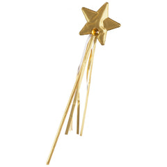 Carnival Toys - Varita de Hada de Tela Dorada Encantadora de 37 cm para Aventuras Mágicas de Juego de Roles - Profesiones de Imaginación y Juego de Roles