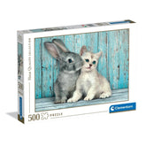 Clementoni High Quality Collection - Cat And Bunny 500 Pcs Puzzle