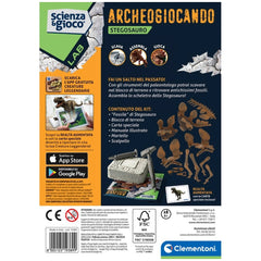 Clementoni - Scienza-Gioco-LAB-ArcheoGiocando-Stegosauro - Juguetes-Conjuntos de Juego