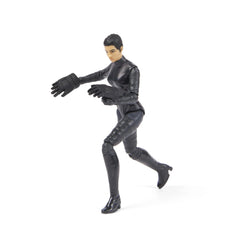 Batman Selina Kyle action figure in black bodysuit, glossy finish, with outstretched arms against a light background.