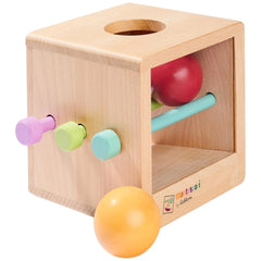 Eichhorn Montessori interactive educational toy features a wooden design with colored knobs to enhance childrens fine motor s