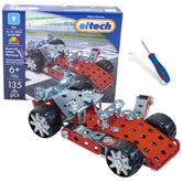 Eitech Rubin Rocket Racer construction set toy features a red and black toy car with metal and plastic parts, suitable for ag
