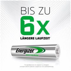 Energizer Extreme HR03 AAA rechargeable battery with green label, metallic finish, and reflective surface, showcasing perform