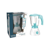 Frulla Matic Maison de Luxe toy blender in white and blue, displayed with packaging featuring brand name and product details.