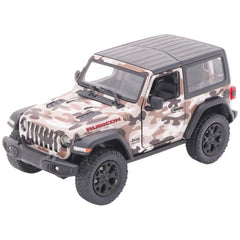 Gollness - Modelo a Escala Die-Cast Jeep Wrangler Camuflaje 2018 1-34 - 12.5 Cm - Vehículos de Juego