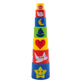 Gowi - Pyramid Standard - 7 Pieces - Sorting & Stacking Toys