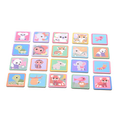 Johntoy - The Wooden Wildies Family Memo Spel - Card Games