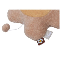 Jollein Musical Hanger features soft plush stuffed animals in muted earthy tones with a tag displaying a stylized "J" symbol.