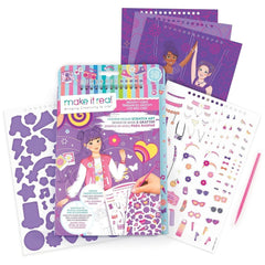 Make It Real - Cuaderno de bocetos de diseño de moda Vibras Groovy - Artes y manualidades