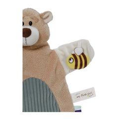 NICI - Mi Primer Muñeco de Mano 2 en 1 con Manta de Abrazo - Juguetes de Actividad para Bebés