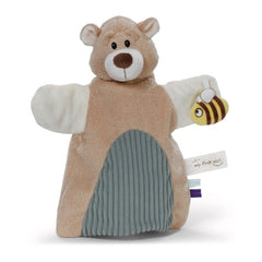 NICI - My First 2-in-1 Bear Hand Puppet Cuddle Blanket - Baby Activity Toys