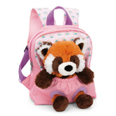 NICI - Mochila de Viaje Amigos con Juguete de Peluche Panda Rojo