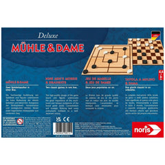 Noris - Deluxe - Morris & Checkers - Juegos de Mesa - Edición Internacional - Juegos de Mesa
