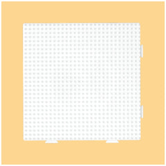 Pet Hama Iron-on Bead Board in a large square shape with a smooth matte surface on a light yellow background.