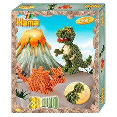 Pet Hama Ironing Bead Set - 3D Dino 2500 Pcs.
