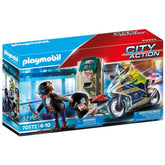 Playmobil City Action Persecución en Motocicleta de la Policía al Ladrón de Dinero - 70572