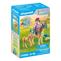 Playmobil Caballos de Cascada Niño con Poni y Potro - 71498