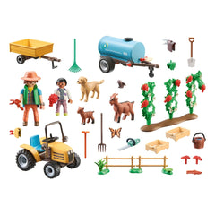 Playmobil Mi Vida Tractor Con Remolque Y Tanque De Agua - 71442