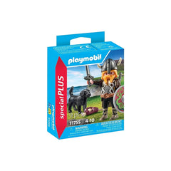 PLAYMOBIL - Viking-with-Guard-Dog - Toy-Playsets