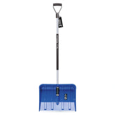 PROSPERPLAST Alpin 2 Alutube shovel features a blue plastic blade with "3" and "ALDO POWER" text, and a black metal handle.