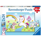 Ravensburger - Unicornio de Cuento de Hadas - 2x24 Piezas - Rompecabezas