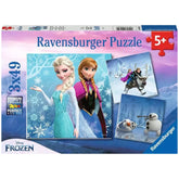 Ravensburger - Frozen - Aventura en el País de Invierno - 3x49 Piezas - Puzzles