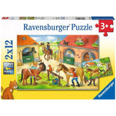 Ravensburger - Holidays On The Horse Farm - 2x12 Pieces - Puzzles