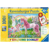 Ravensburger - Unicornios Mágicos - 100 Piezas - Puzzles y Cuadernillo para Colorear