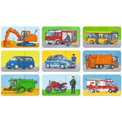 Ravensburger - Mis Primeros Rompecabezas - Vehículos de Emergencia - 9X2 Piezas - Rompecabezas