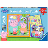 Ravensburger - Peppa Pig - La familia y amigos de Peppa - 3x49 piezas - Puzzles