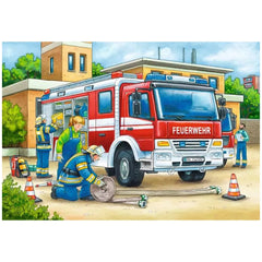Ravensburger - Policía y Brigada de Bomberos - 2x12 Piezas - Puzzles