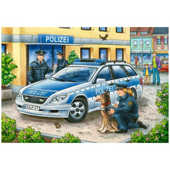 Ravensburger - Policía y Brigada de Bomberos - 2x12 Piezas - Puzzles