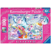 Ravensburger - The Most Beautiful Unicorns Glitter Edition - 100 Pieces - Puzzles