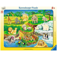 Ravensburger - Visita al zoológico - 14 piezas - Rompecabezas
