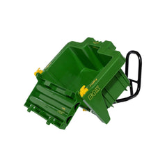 Rollybox John Deere Green is a rectangular plastic container with a black handle, designed for holding and transporting items
