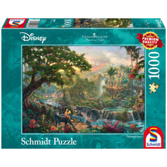Schmidt Spiele Disney Jungle Book jigsaw puzzle box featuring a vibrant jungle scene with animals and a waterfall.