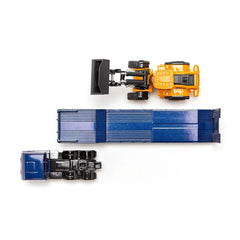 Siku - Camión MAN con remolque bajo y cargadora de ruedas JCB - Vehículos de Juego