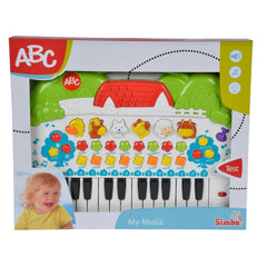 Simba ABC Animal Keyboard for kids features colorful keys, animal illustrations, and educational elements for musical engagem